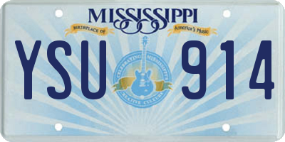 MS license plate YSU914