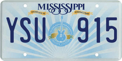 MS license plate YSU915