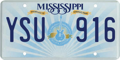 MS license plate YSU916