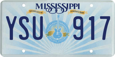 MS license plate YSU917