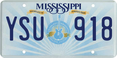MS license plate YSU918