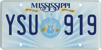 MS license plate YSU919
