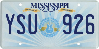 MS license plate YSU926
