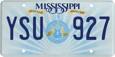 MS license plate YSU927