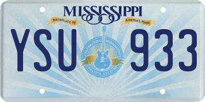 MS license plate YSU933