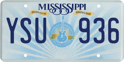 MS license plate YSU936