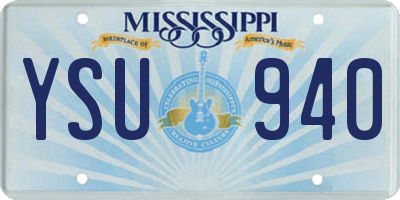 MS license plate YSU940