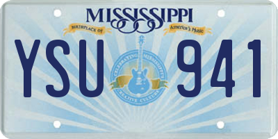 MS license plate YSU941