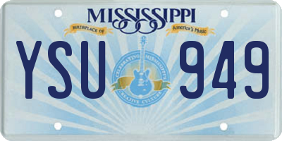 MS license plate YSU949