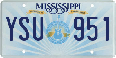 MS license plate YSU951