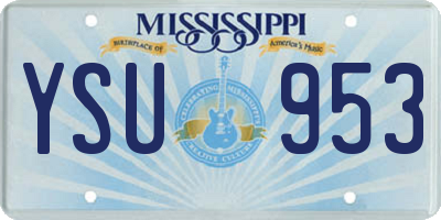 MS license plate YSU953