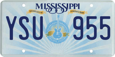MS license plate YSU955