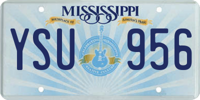 MS license plate YSU956