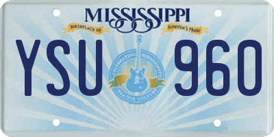 MS license plate YSU960
