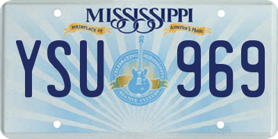 MS license plate YSU969
