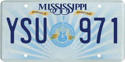 MS license plate YSU971