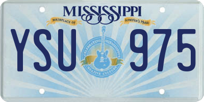 MS license plate YSU975