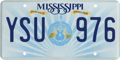 MS license plate YSU976