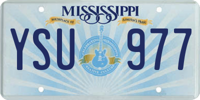 MS license plate YSU977