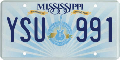 MS license plate YSU991