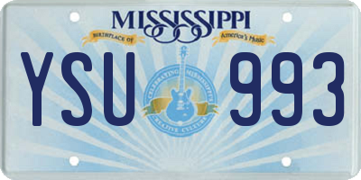 MS license plate YSU993