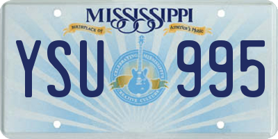 MS license plate YSU995