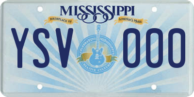 MS license plate YSV000