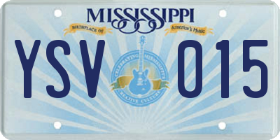 MS license plate YSV015