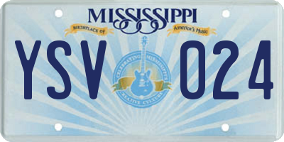 MS license plate YSV024
