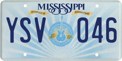 MS license plate YSV046
