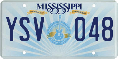 MS license plate YSV048