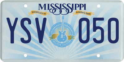 MS license plate YSV050