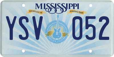 MS license plate YSV052