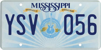 MS license plate YSV056