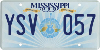 MS license plate YSV057