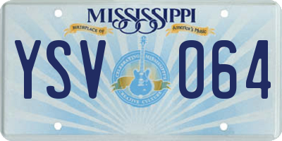 MS license plate YSV064