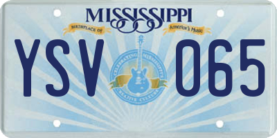 MS license plate YSV065
