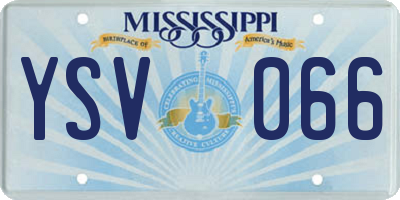 MS license plate YSV066