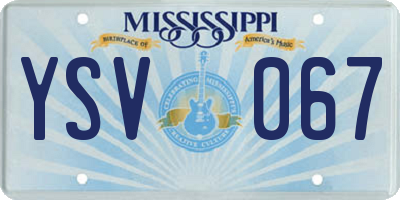 MS license plate YSV067
