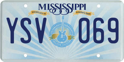 MS license plate YSV069