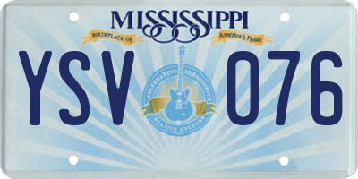 MS license plate YSV076