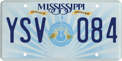 MS license plate YSV084