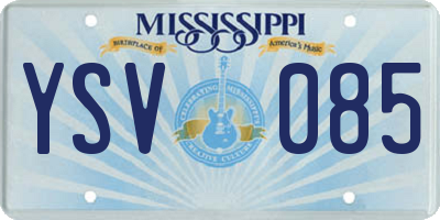 MS license plate YSV085