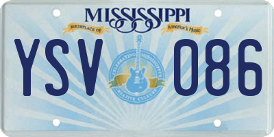 MS license plate YSV086