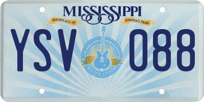 MS license plate YSV088