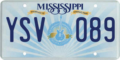 MS license plate YSV089