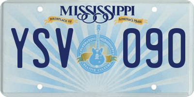 MS license plate YSV090