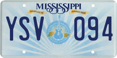 MS license plate YSV094