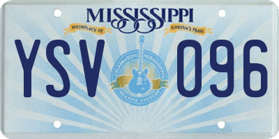 MS license plate YSV096