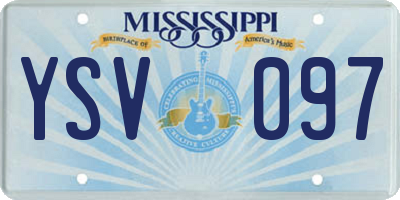 MS license plate YSV097